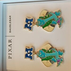 Pixar Baublebar Monsters Inc Sully Drop Stud Earrings Nib Nwt